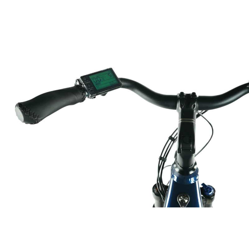 Velo electrique-vae city 28 Leader Fox nara mixte bleu 7V moteur roue ar bafang 36V 45NM batterie 15AH (18'' - H46CM - taille m - pour adulte de 168CM à 178CM) - vue 4