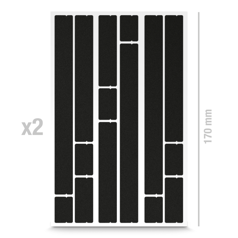 Autocollant réfléchissant pour rayon de vélo noir - Set de 30 - vue 2
