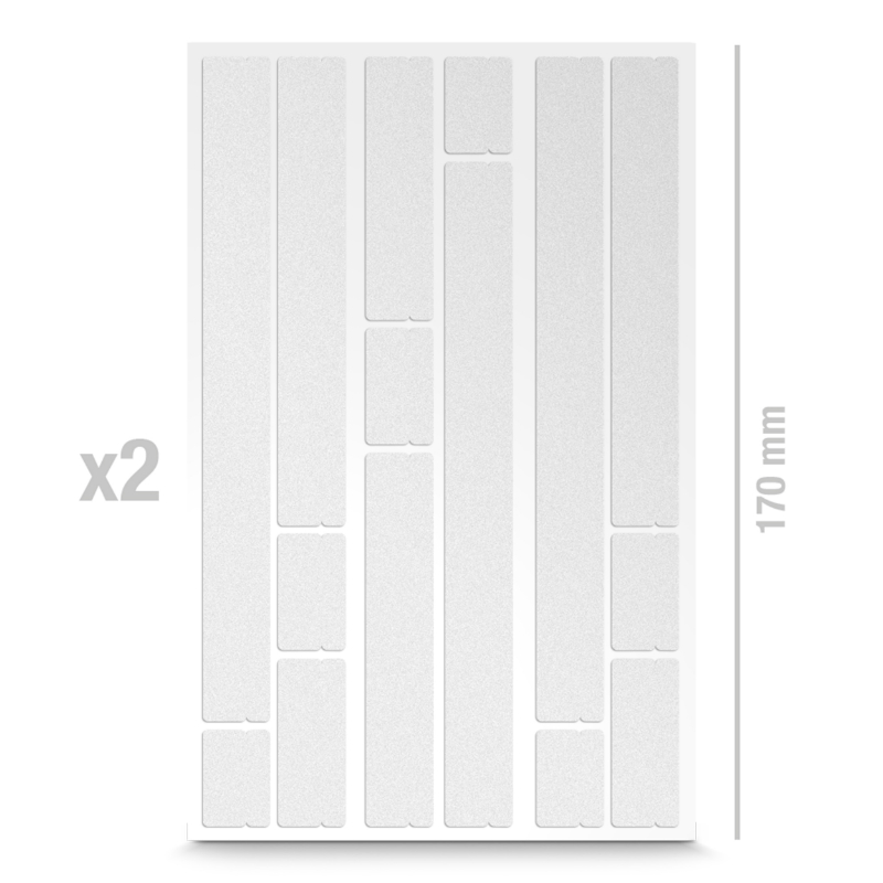 Autocollants réfléchissants pour rayons de vélo blanc - Set de 30 - Reflective Berlin - vue 2