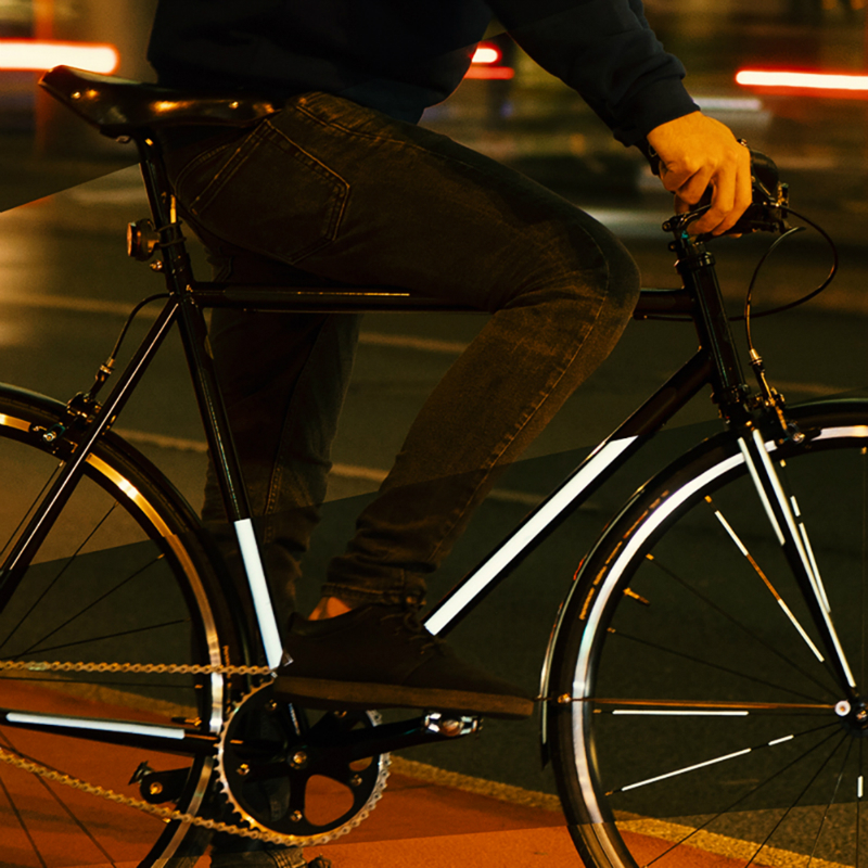 Autocollant réfléchissant pour cadre bandes universelles blanc Reflective Berlin - vue 3