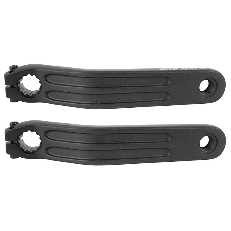 Manivelle VTT fat bike Leader Fox Braga moteur M500 170 mm aluminium noir (paire)