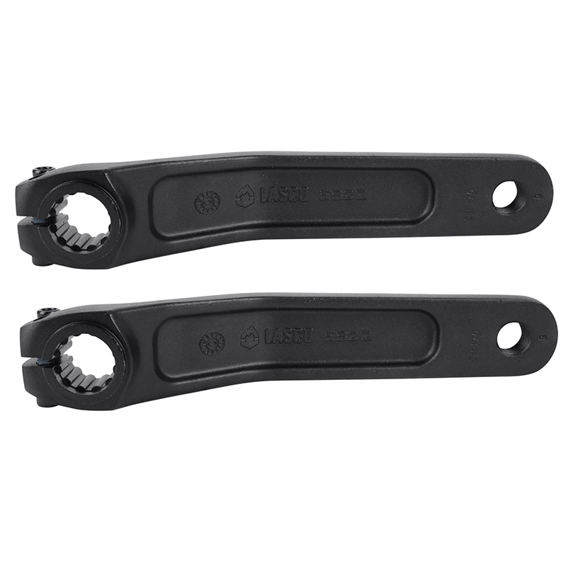Manivelle VTT fat bike Leader Fox Braga moteur M500 170 mm aluminium noir (paire) - vue 2