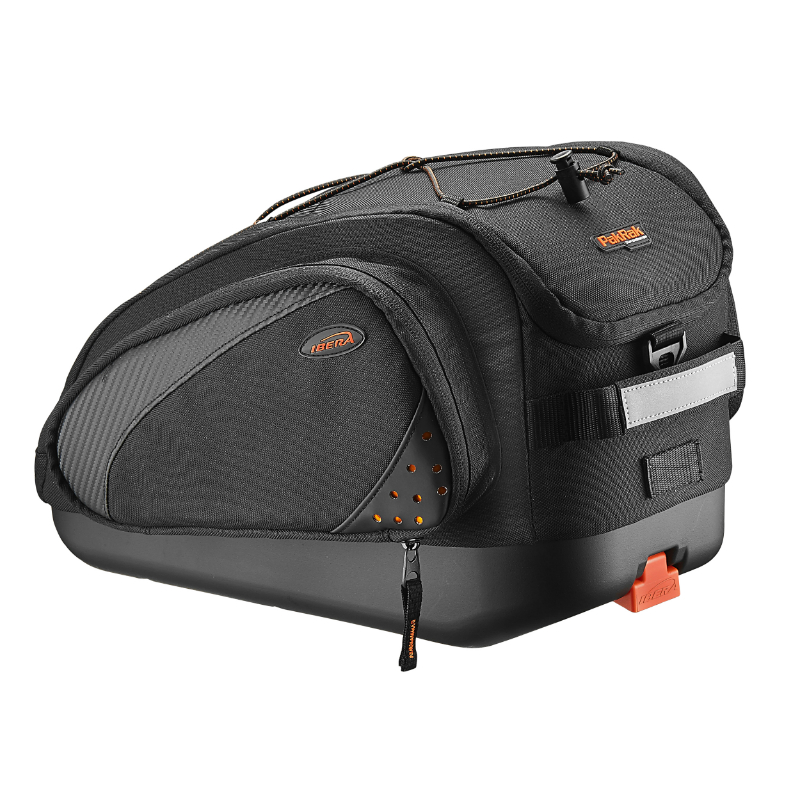 Sacoche arrière vélo double Ibera Commuter noir 15L avec plaque de fixation (37x22x25cm) - vue 2