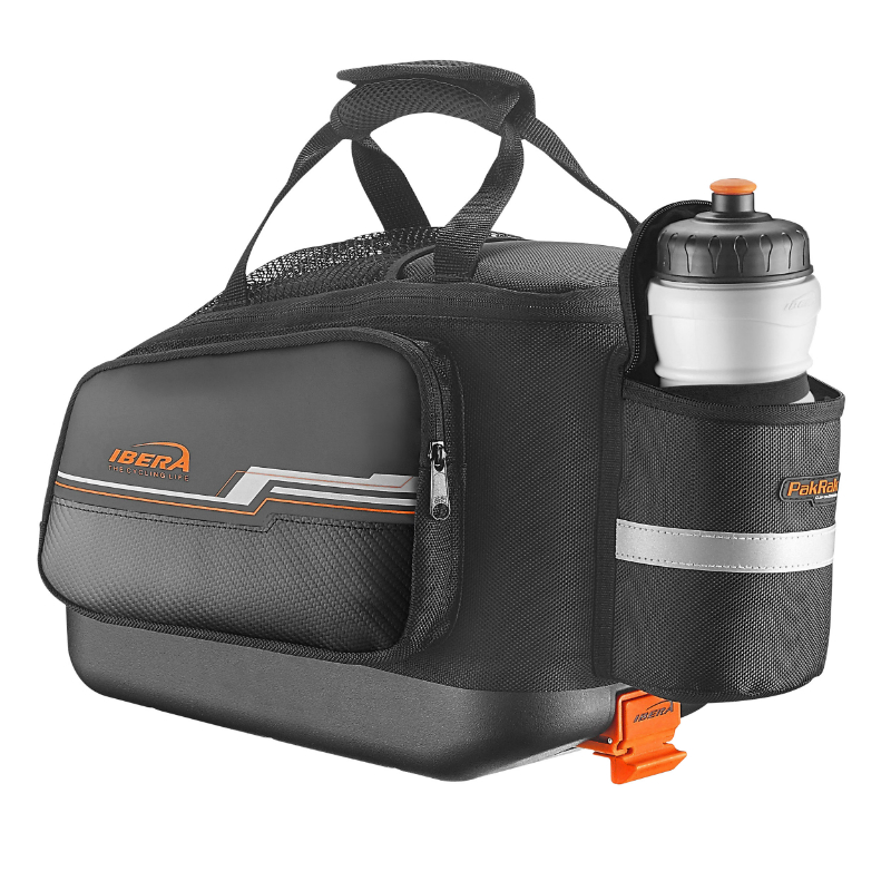 Sacoche arrière vélo Ibera Commuter Bag noir 17L fixation porte-bagages système Pakrak (38x22x26cm) - vue 2
