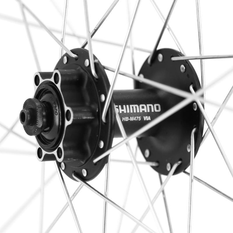 Roue VTT 26" disque blocage avant VELOX M260 moyeu Shimano M475 noir - vue 3