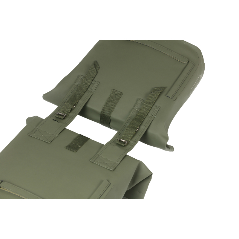Sacoche arrière vélo double Basil vegan vert imitation cuir 28-32L - vue 4