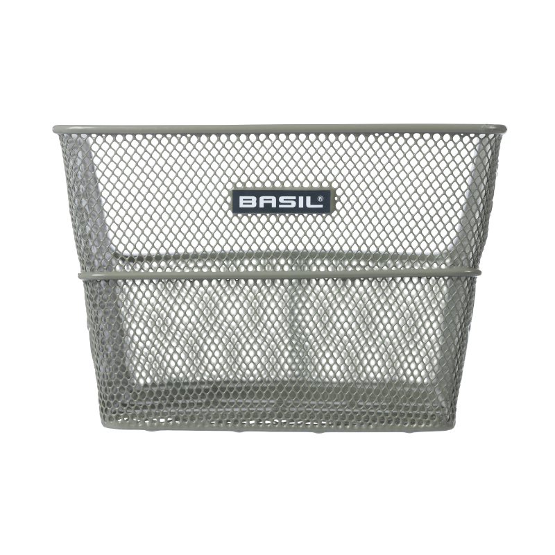 Panier arrière acier nid d'abeille Basil Cento vert olive 38 x 24 x 11 cm - vue 2