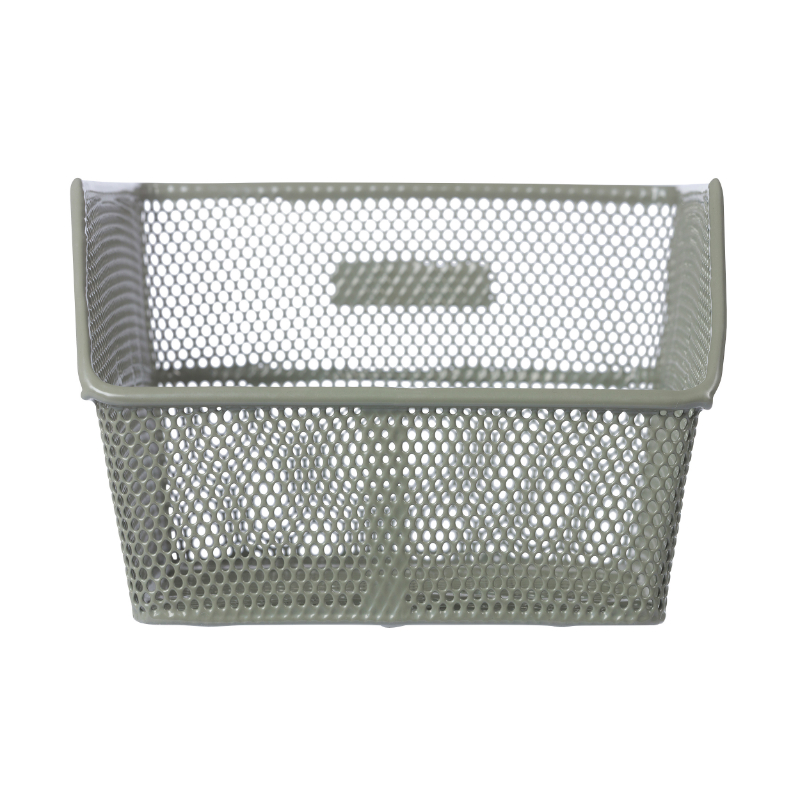 Panier arrière acier nid d'abeille Basil Cento vert olive 38 x 24 x 11 cm - vue 3