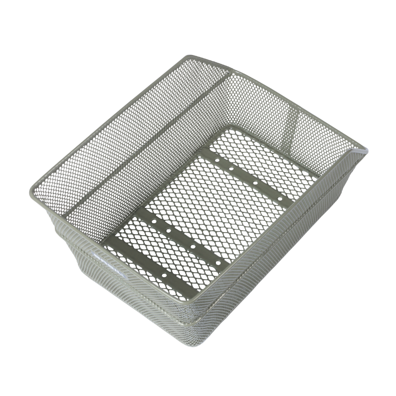 Panier arrière acier nid d'abeille Basil Cento vert olive 38 x 24 x 11 cm - vue 4