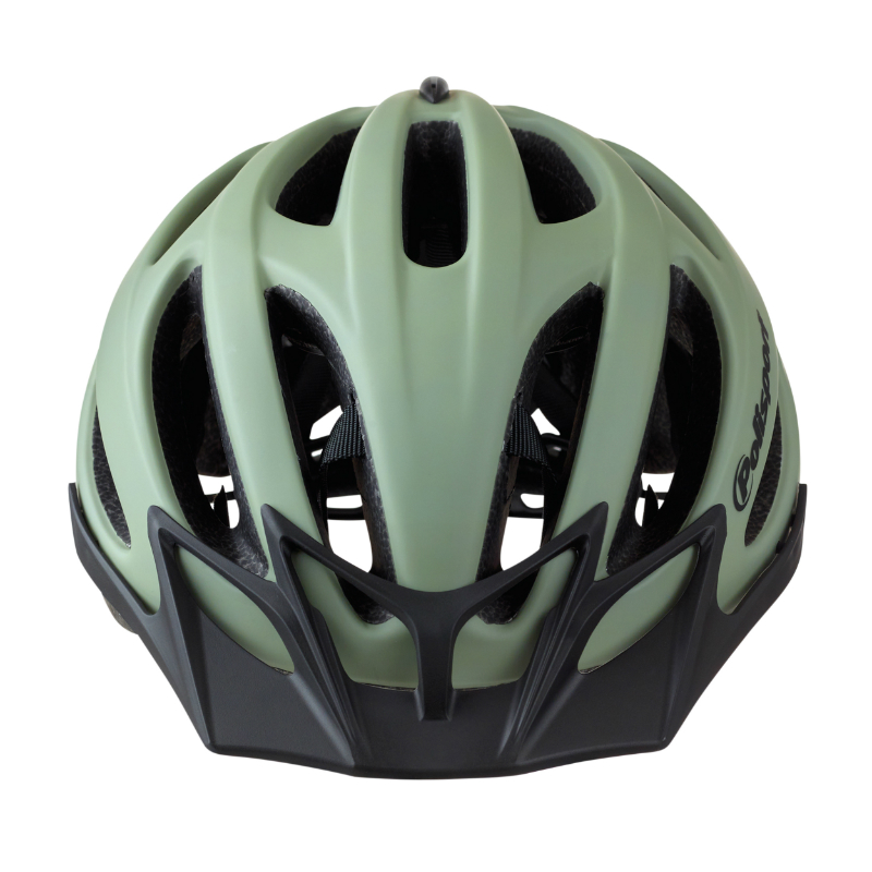 Casque vélo urbain Polisport Sport Flow In-Mold vert mat avec visière noire taille 58-62 système Quick Lock - vue 2