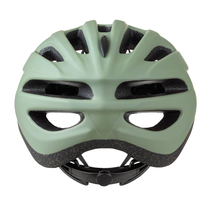 Casque vélo urbain Polisport Sport Flow In-Mold vert mat avec visière noire taille 58-62 système Quick Lock - vue 3