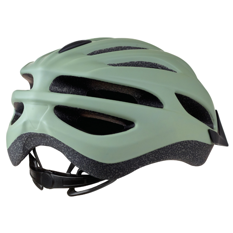 Casque vélo urbain Polisport Sport Flow In-Mold vert mat avec visière noire taille 58-62 système Quick Lock - vue 4