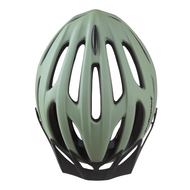 Casque vélo urbain Polisport Sport Flow In-Mold vert mat avec visière noire taille 58-62 système Quick Lock - vue 5