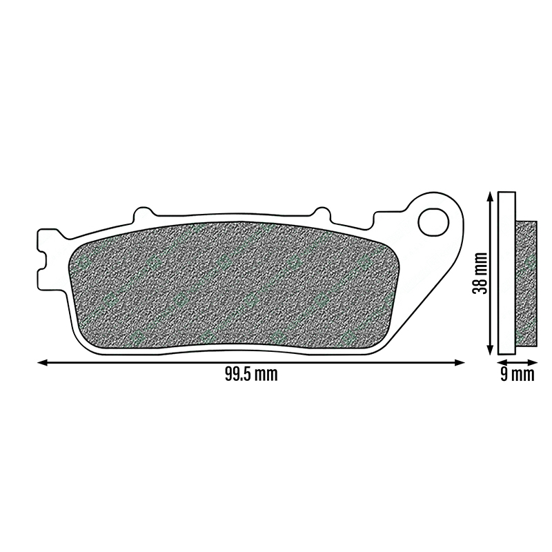 Plaquette de frein Newfren FD0446BT touring organique Honda CB 1000 R VFR 800 1200 - vue 2