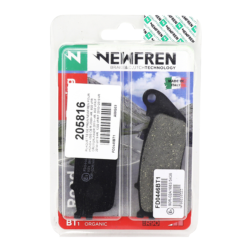 Plaquette de frein Newfren FD0446BT touring organique Honda CB 1000 R VFR 800 1200 - vue 3