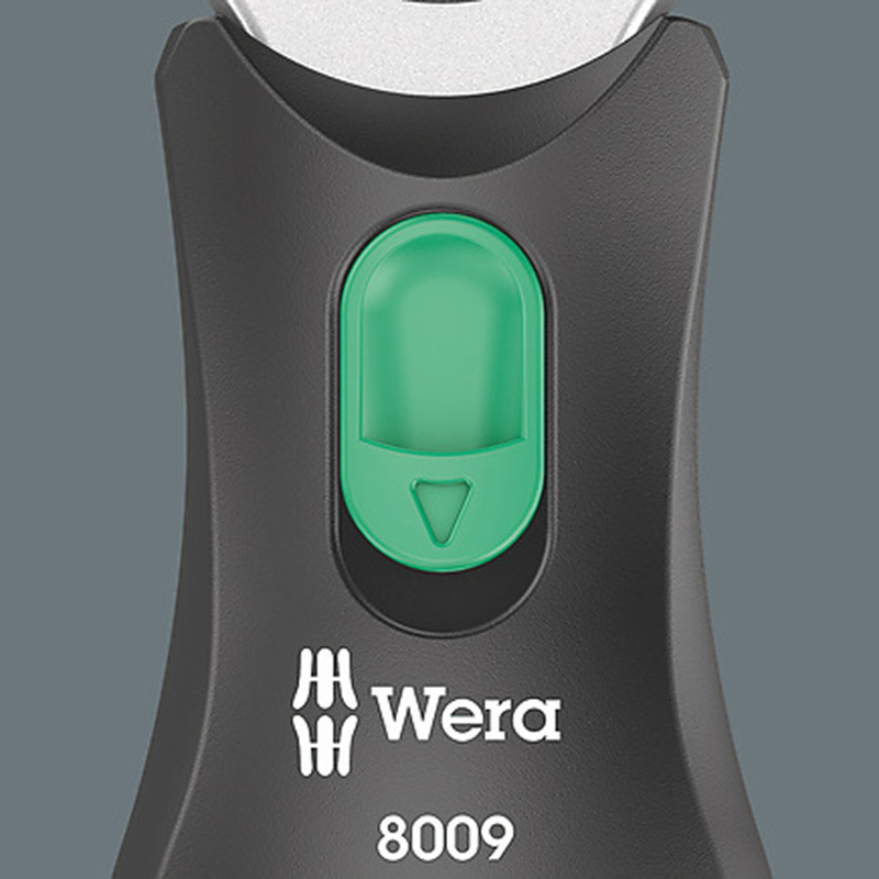 Cliquet Wera 8009 Zyklop Pocket tête orientable combiné douille 3-8 et tournevis 1-4 avec réserve d'embout intégrée noir-vert (27 pièces) - vue 7