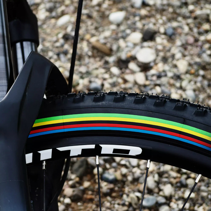 Pneu VTT 29 x 2.25 Vittoria Mezcal UCI Rainbow Tubeless Ready noir terrain sec TS (55-622) - vue 3
