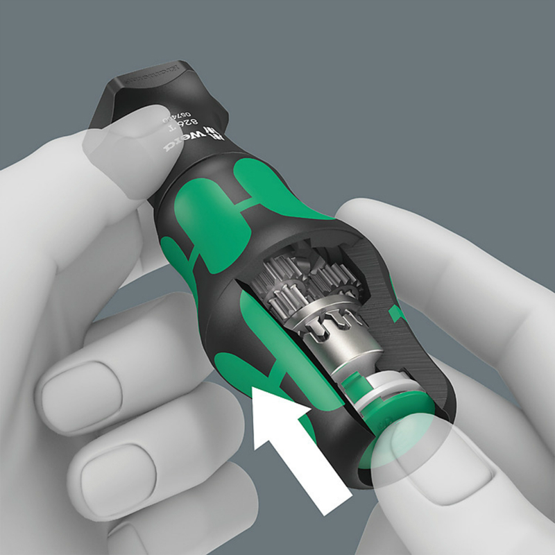 Tournevis porte-embout Wera Kompakt Turbo 1-4 noir-vert - vue 3
