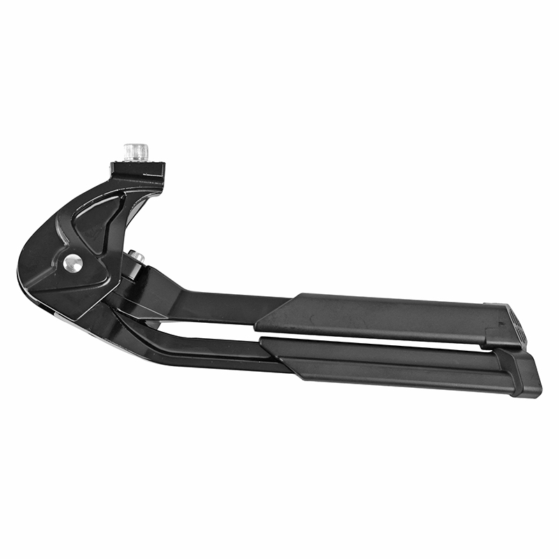 Bequille velo double centrale Newton blees noir avec 2 pieds rabatable du meme cote longueur pour velo de 24" à 29" - supporte max 40KGS - vue 2
