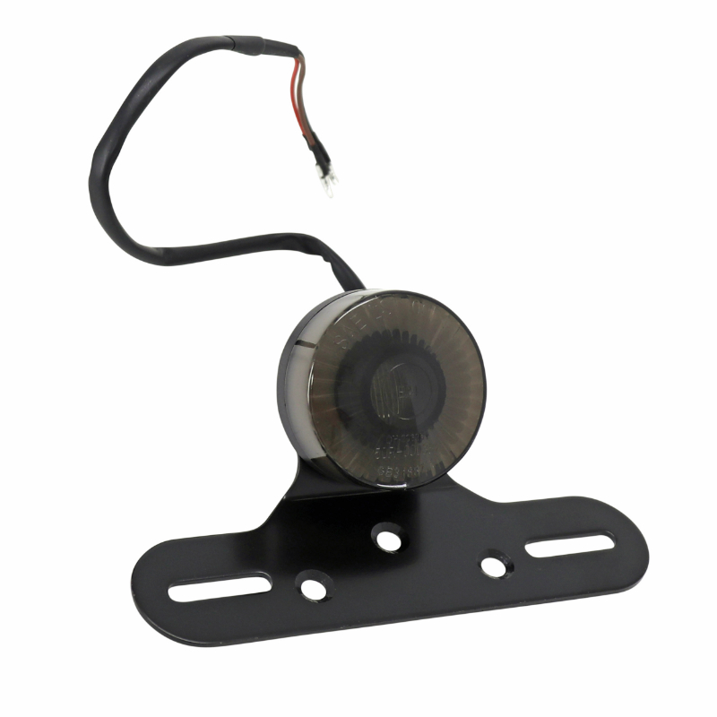 Support de plaque immatriculation AVOC avec feu LED universel homologué CE noir - vue 2