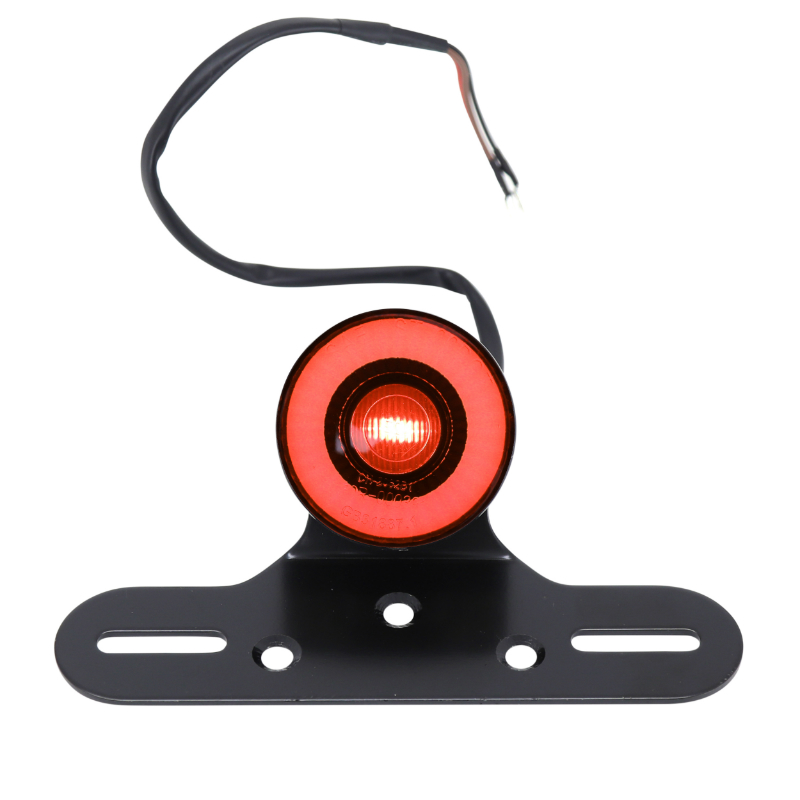 Support de plaque immatriculation AVOC avec feu LED universel homologué CE noir - vue 3