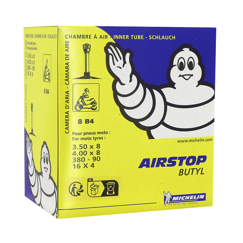 Chambre à air 8'' 3.50 à 4.00-8 Michelin 8B4 valve Schrader