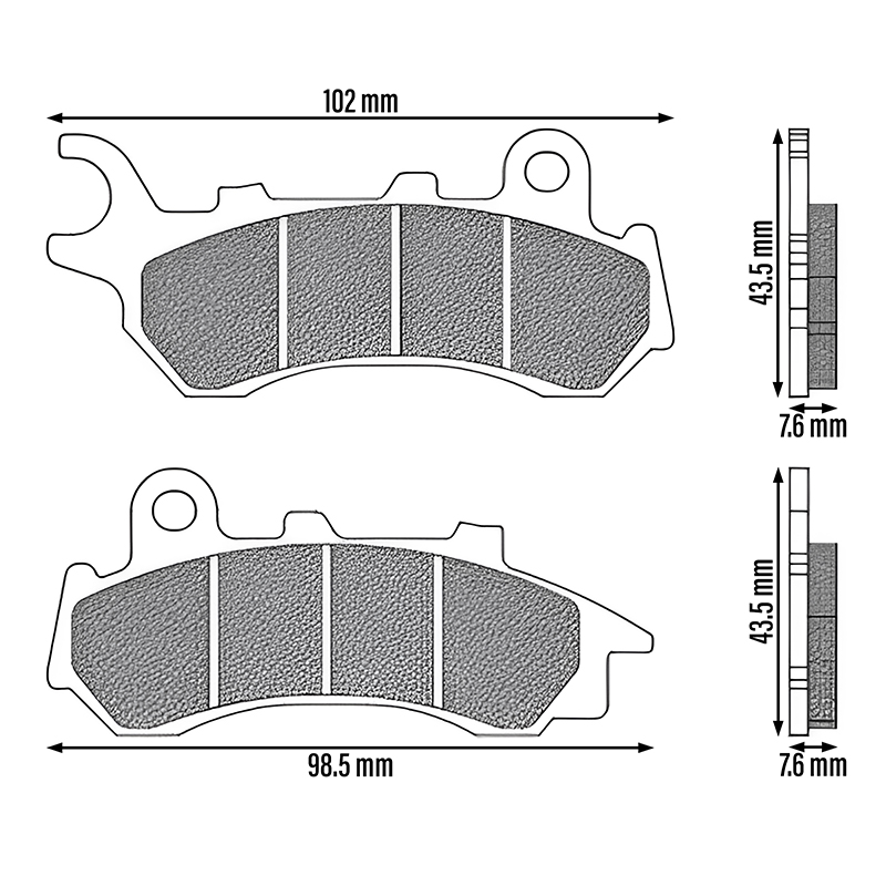 Plaquette de frein Newfren FD0577BE organique Honda 125-150 PCX 2018+ SH 125 2014+ Zoomer 110 2019+ - vue 2