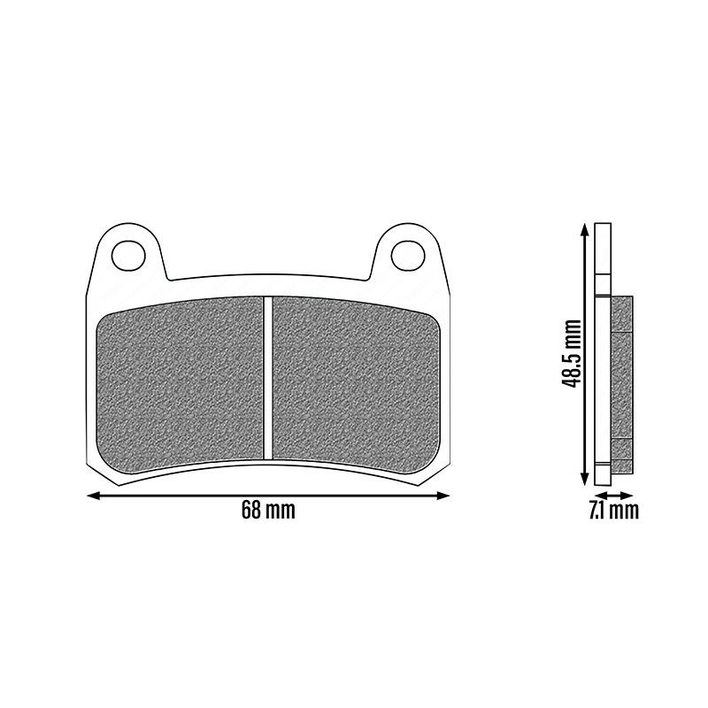 Plaquette de frein Newfren FD0578BT touring organique Benelli 250 BN / 250 Leoncino / 250 TRK / 302 BN - vue 2
