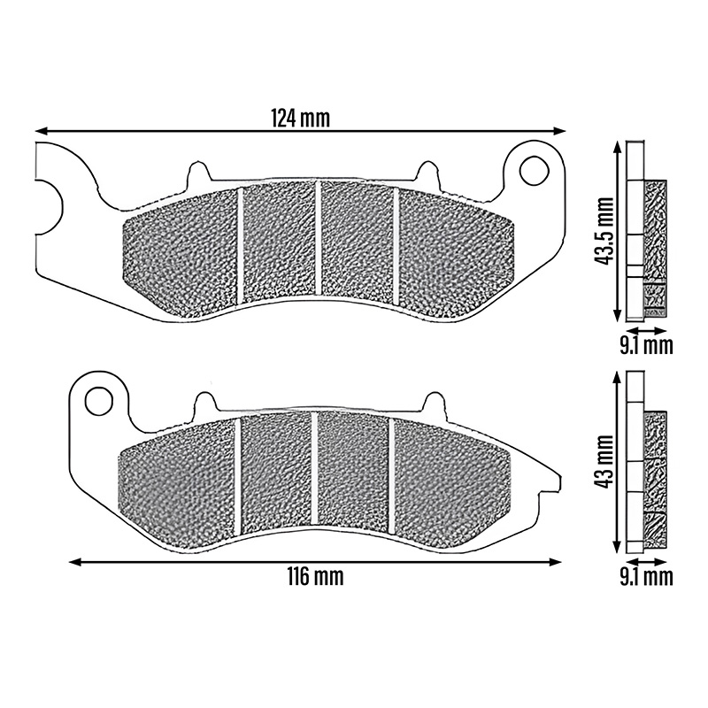Plaquette de frein avant Newfren organique pour Benelli 125 BN 2018-2021 et Keeway 125 FD0581BE - vue 2