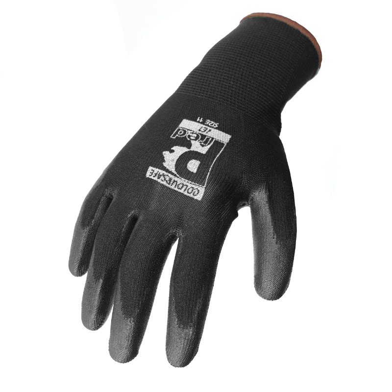 Gants d'atelier polyuréthane noir homologué CE taille 11 Sélection P2R - vue 2
