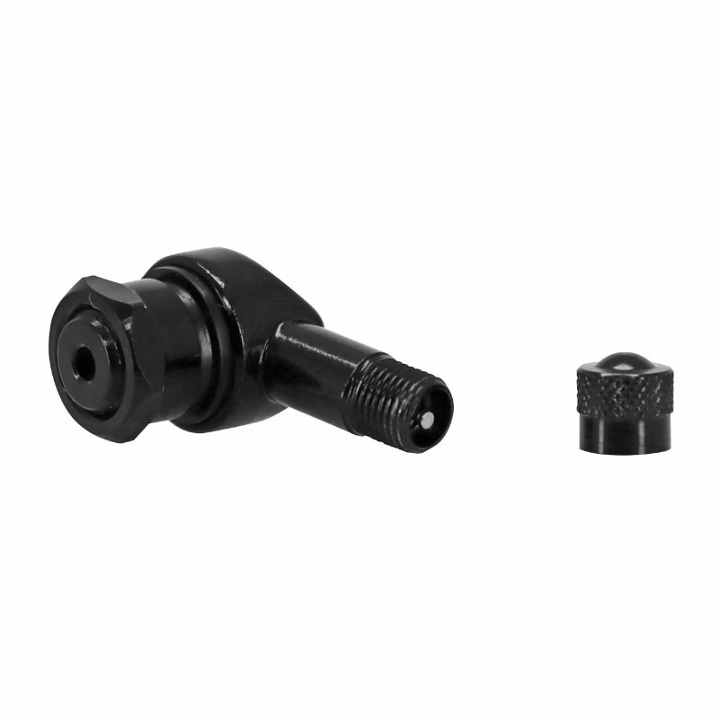 Valve de pneu tubeless coudée alu CNC noir AVOC (diam 11,3 mm) - vue 2