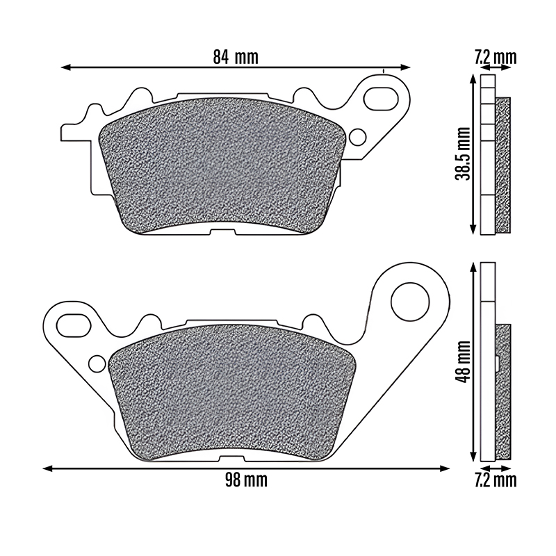 Plaquette de frein Newfren pour Yamaha 125 N-Max 2015+ et D'elight 2017+ (FD0535BE) - vue 2
