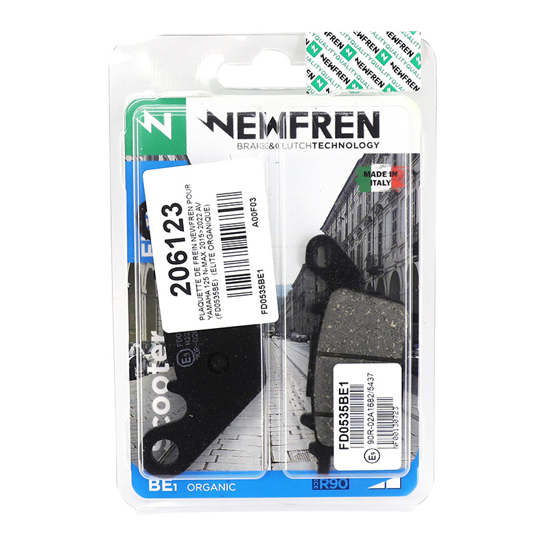Plaquette de frein Newfren pour Yamaha 125 N-Max 2015+ et D'elight 2017+ (FD0535BE) - vue 3