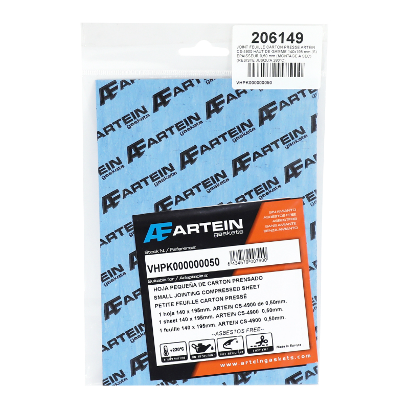 Joint feuille carton pressé Artein CS-4900 haut de gamme 140x195 mm épaisseur 0,50 mm - vue 3