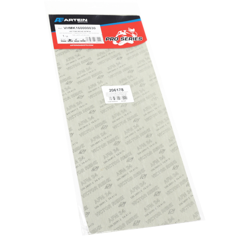 Joint feuille carton pressé Artein AFM-34 Victor Reinz 195x475 mm épaisseur 0,30 mm - vue 3