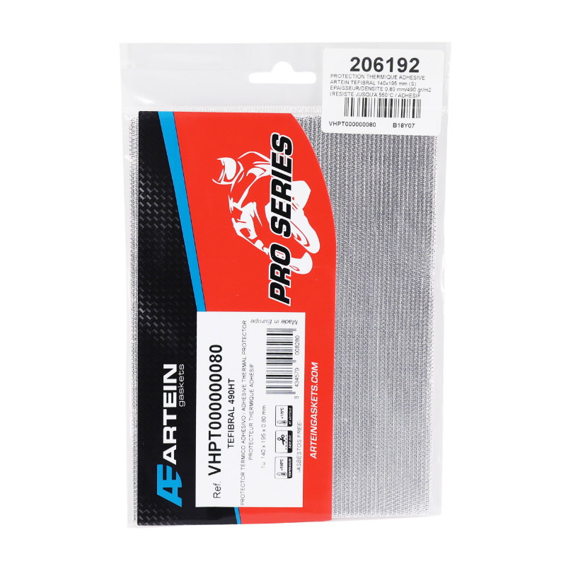 Protection thermique adhésive Artein Tefibral 140x195 mm - Épaisseur 0,80 mm - 490 gr/m² - Série Pro - vue 3