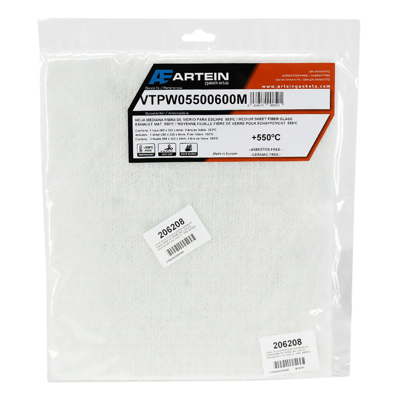 Laine de silencieux Artein fibre de verre 280 x 320 mm épaisseur 6 mm +550°C Pro Series - vue 3