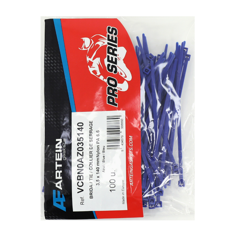 Sachet de 100 colliers Rislan nylon bleu 3,5x140 mm - vue 2