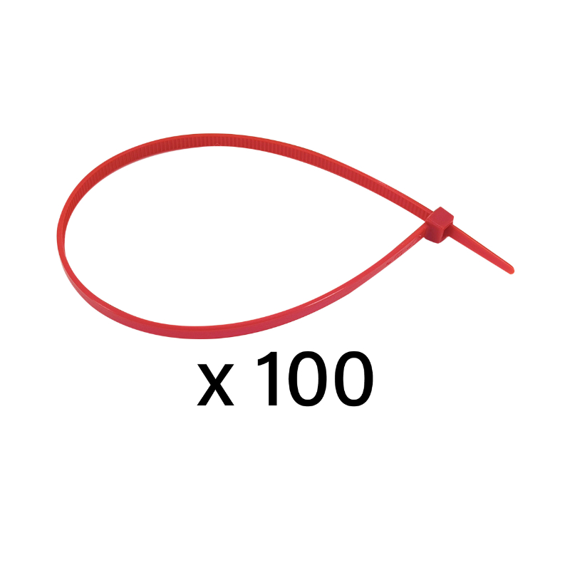 Collier de serrage nylon Rilsan Artein 3,5X140 MM rouge (lot de 100) - vue 2