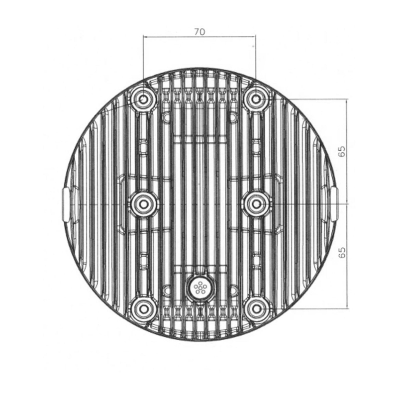 Phare optique moto Koso Thunderbolt II diamètre 170 mm LED noir homologué CE - vue 4