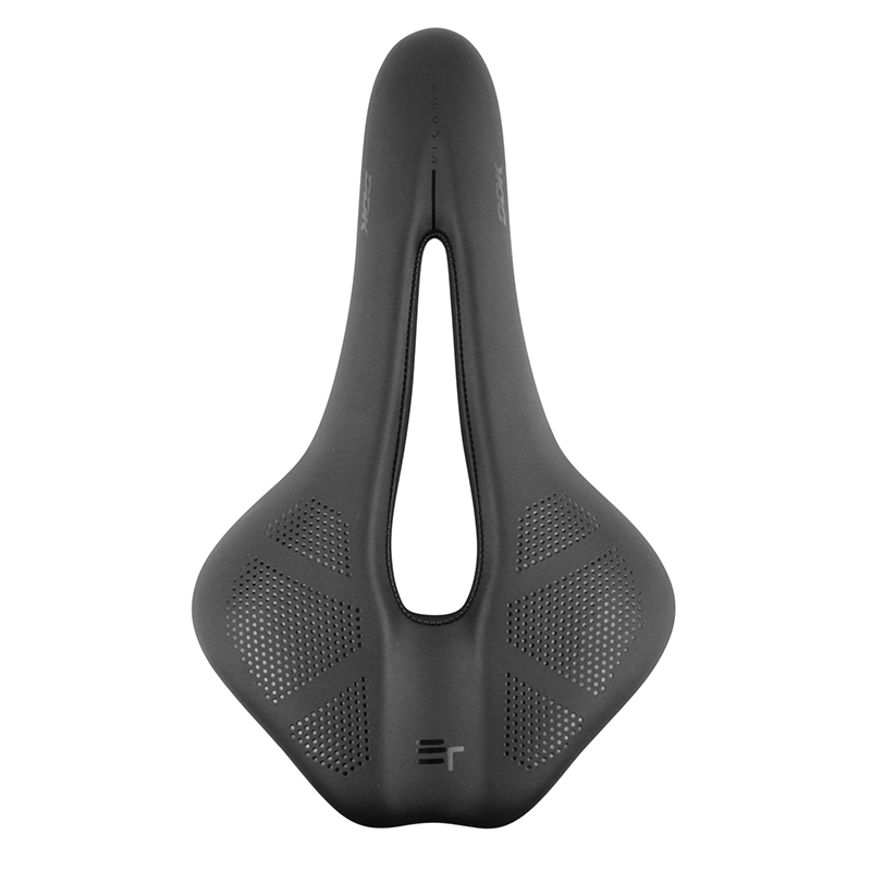 Selle Newton route gravel noir SAD3 trou central 258x157mm rail acier - vue 2
