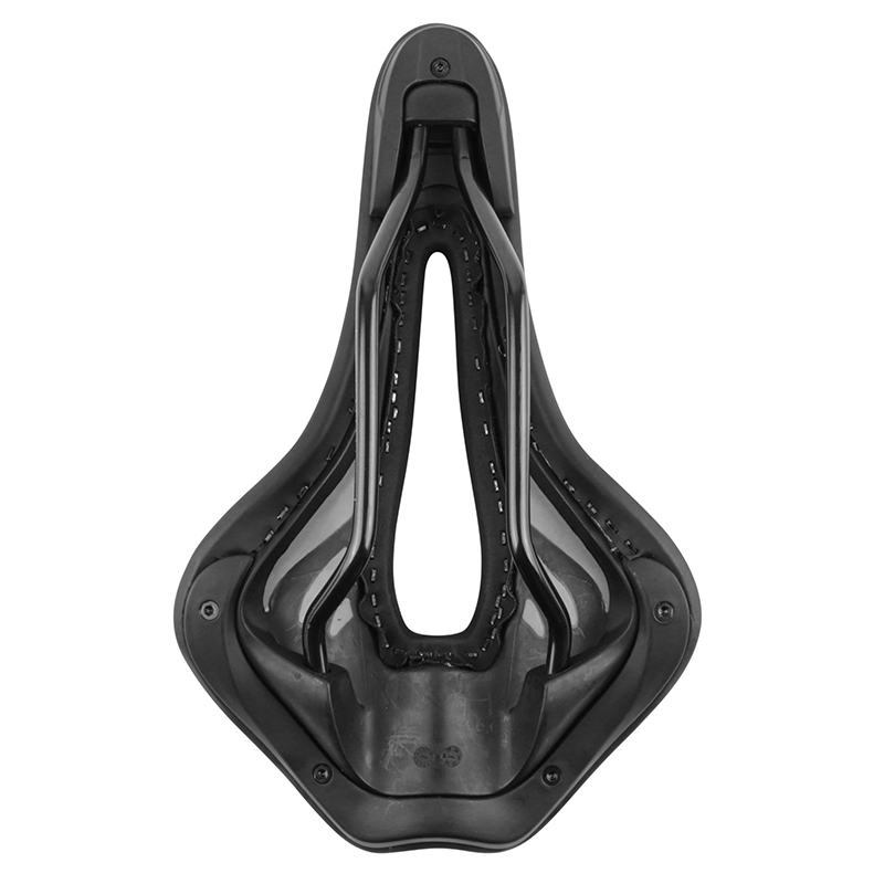 Selle Newton route gravel noir SAD3 trou central 258x157mm rail acier - vue 3