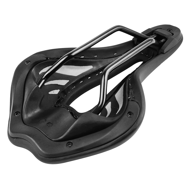 Selle Newton route gravel noir SAD3 trou central 258x157mm rail acier - vue 5