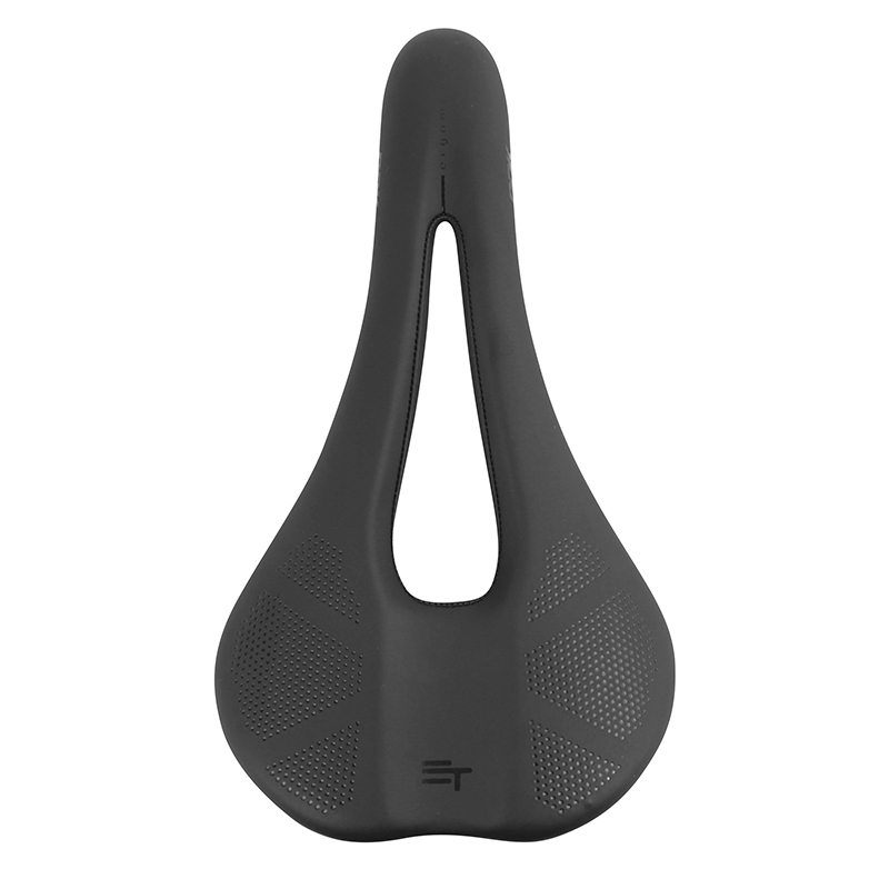 Selle Newton route gravel noir SAD2 avec trou central 276x154 mm rail acier - vue 2