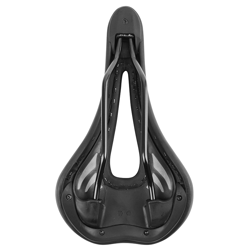 Selle Newton route gravel noir SAD2 avec trou central 276x154 mm rail acier - vue 3
