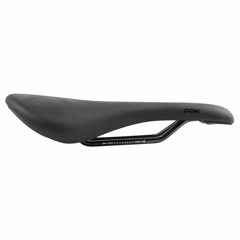 Selle Newton route gravel noir SAD2 avec trou central 276x154 mm rail acier - vue 4