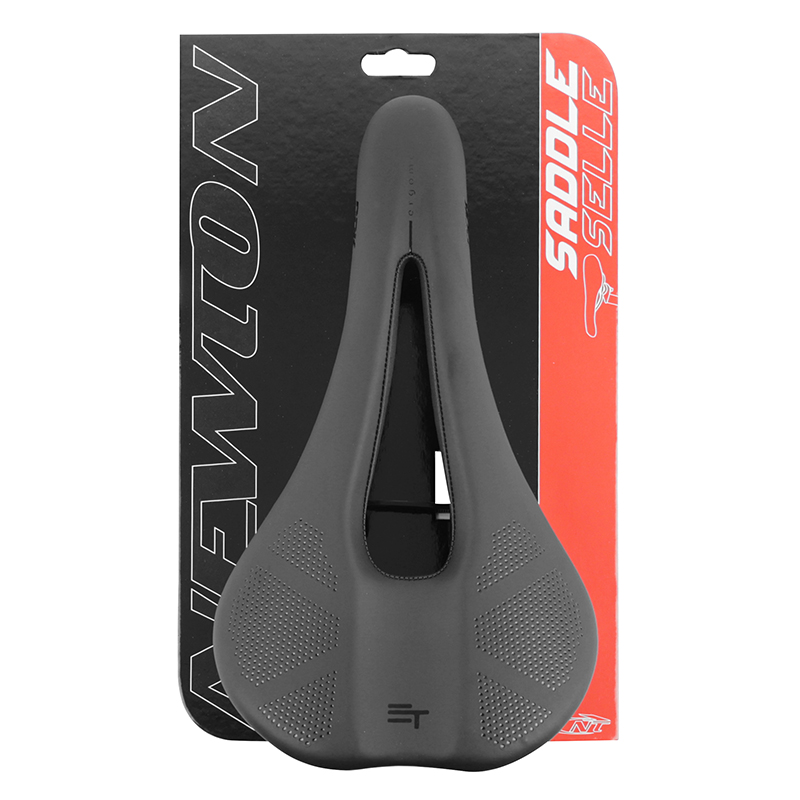 Selle Newton route gravel noir SAD2 avec trou central 276x154 mm rail acier - vue 6