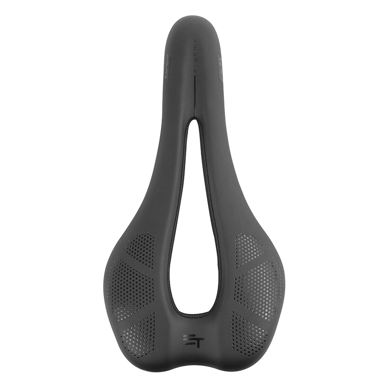 Selle Newton route-VTT noir SAD1 avec trou central 269X140MM rail acier noir - vue 2