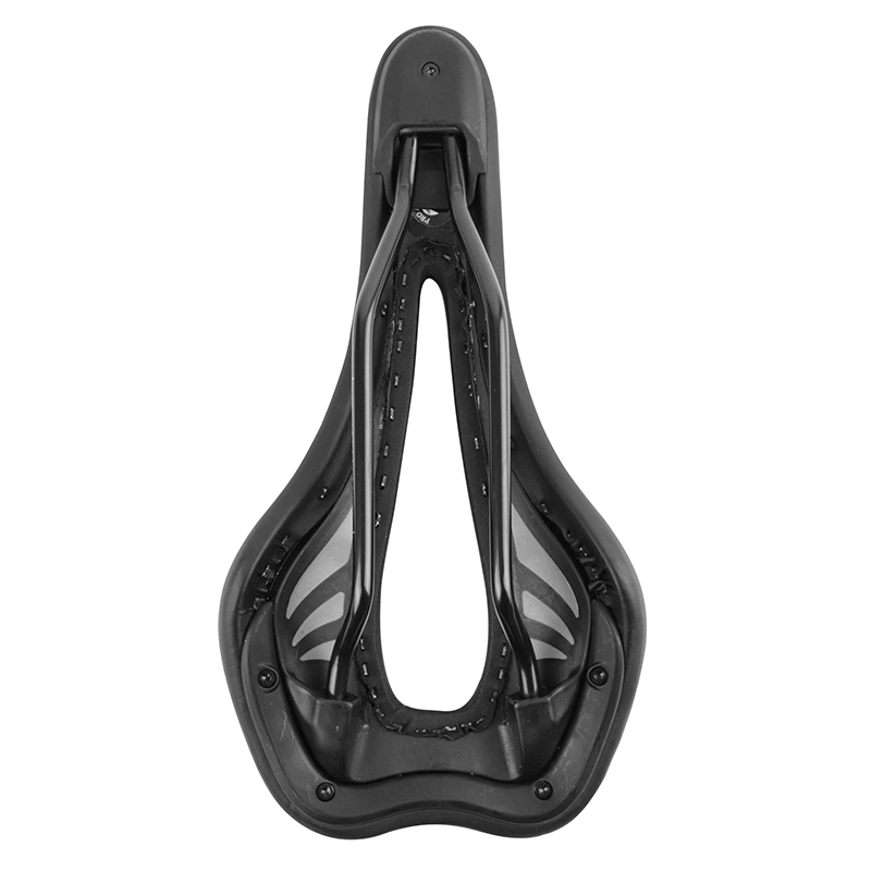 Selle Newton route-VTT noir SAD1 avec trou central 269X140MM rail acier noir - vue 3