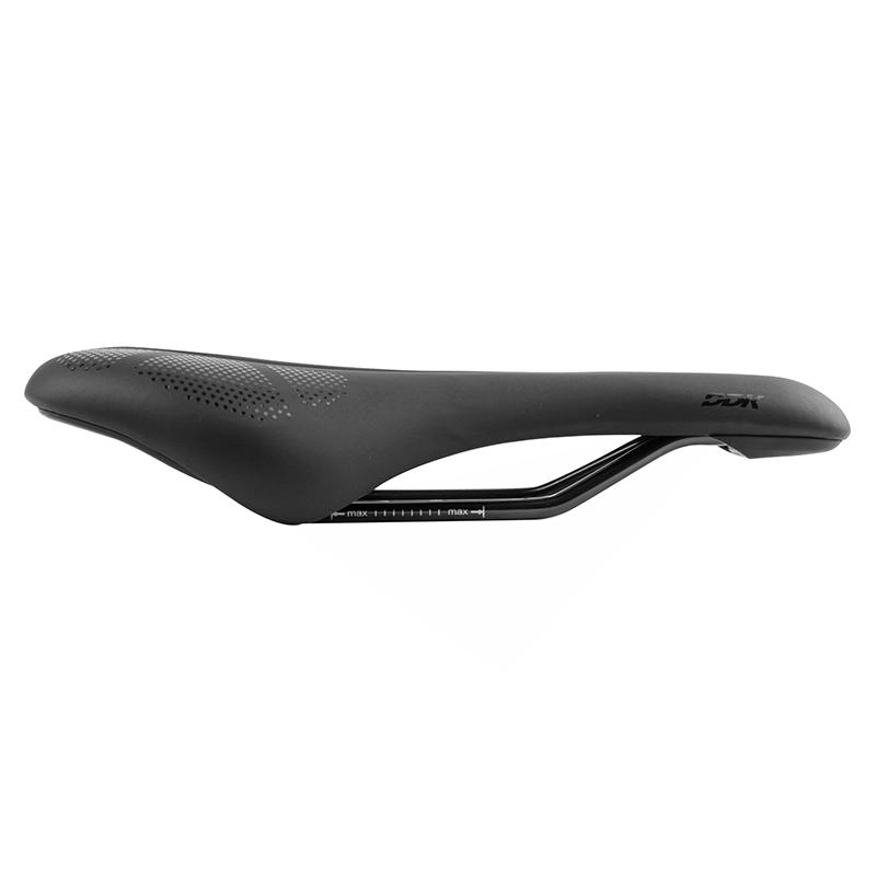 Selle Newton route-VTT noir SAD1 avec trou central 269X140MM rail acier noir - vue 4